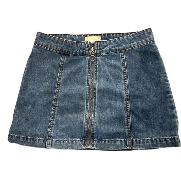 Altar'd State Front Zip Mini Denim‎ Skirt Size XS - Picture 1 of 3
